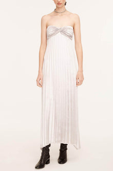 LamÃ© Pleated Dress | Silver