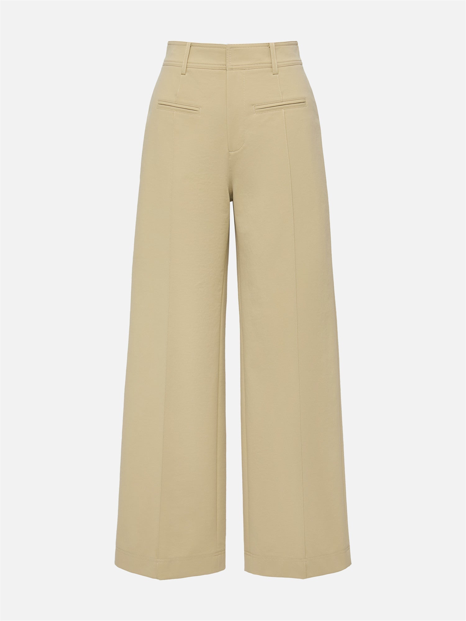 High-Waisted Wide-Leg Pants | Khaki