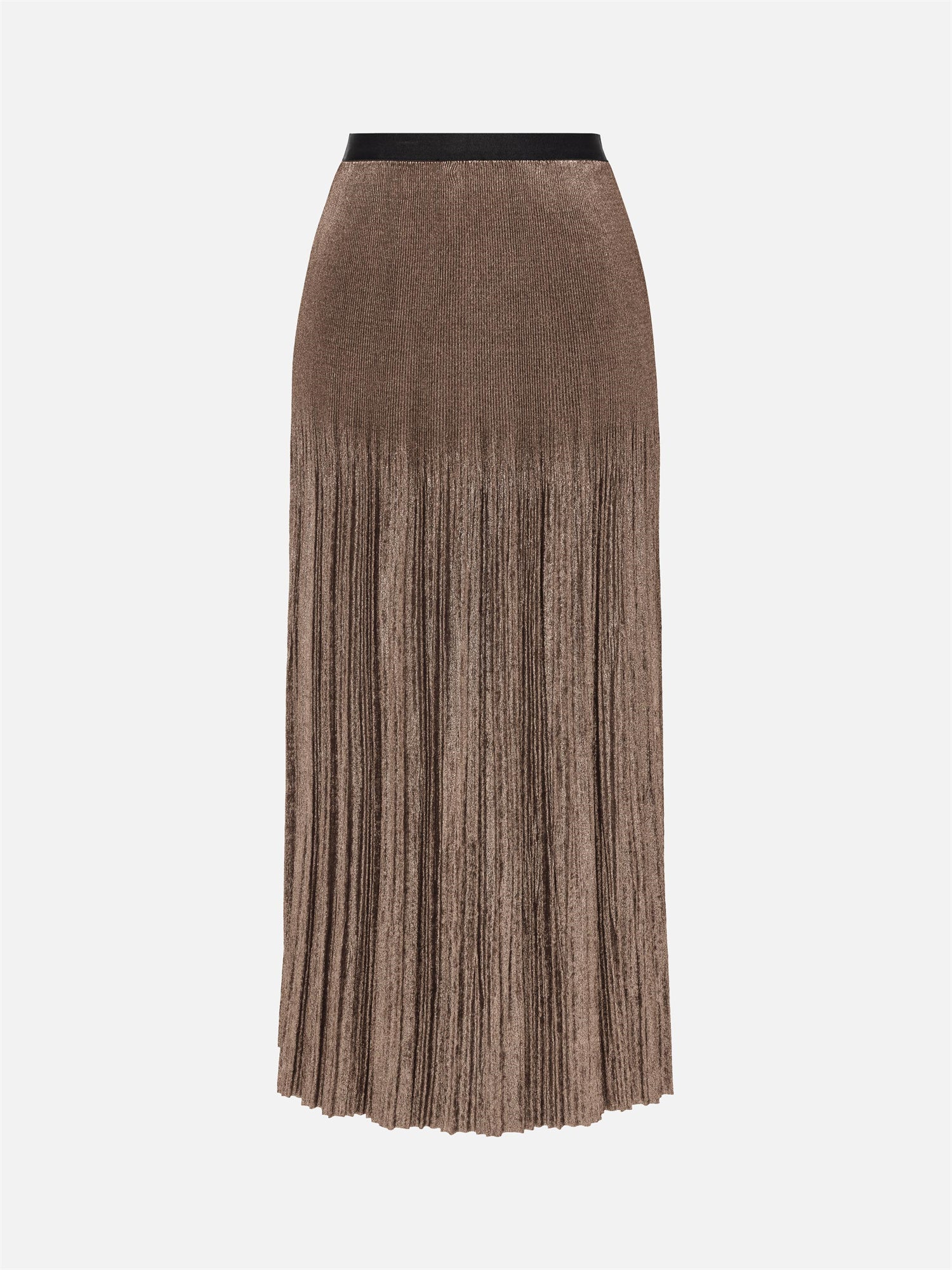 Foil Pleated Skirt | Golden