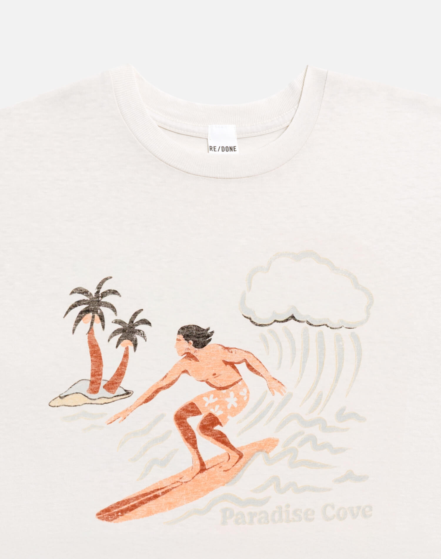 Womens | Classic "Hug a Surfer" Tee | Vintage White