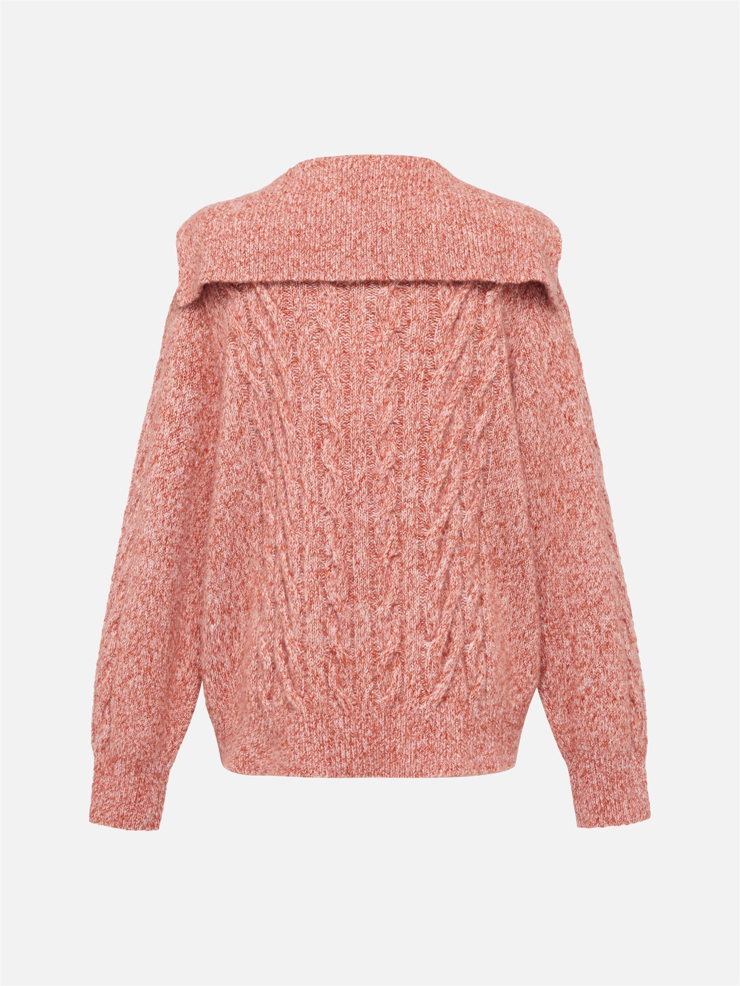 Cable Knit Pullover | Orange