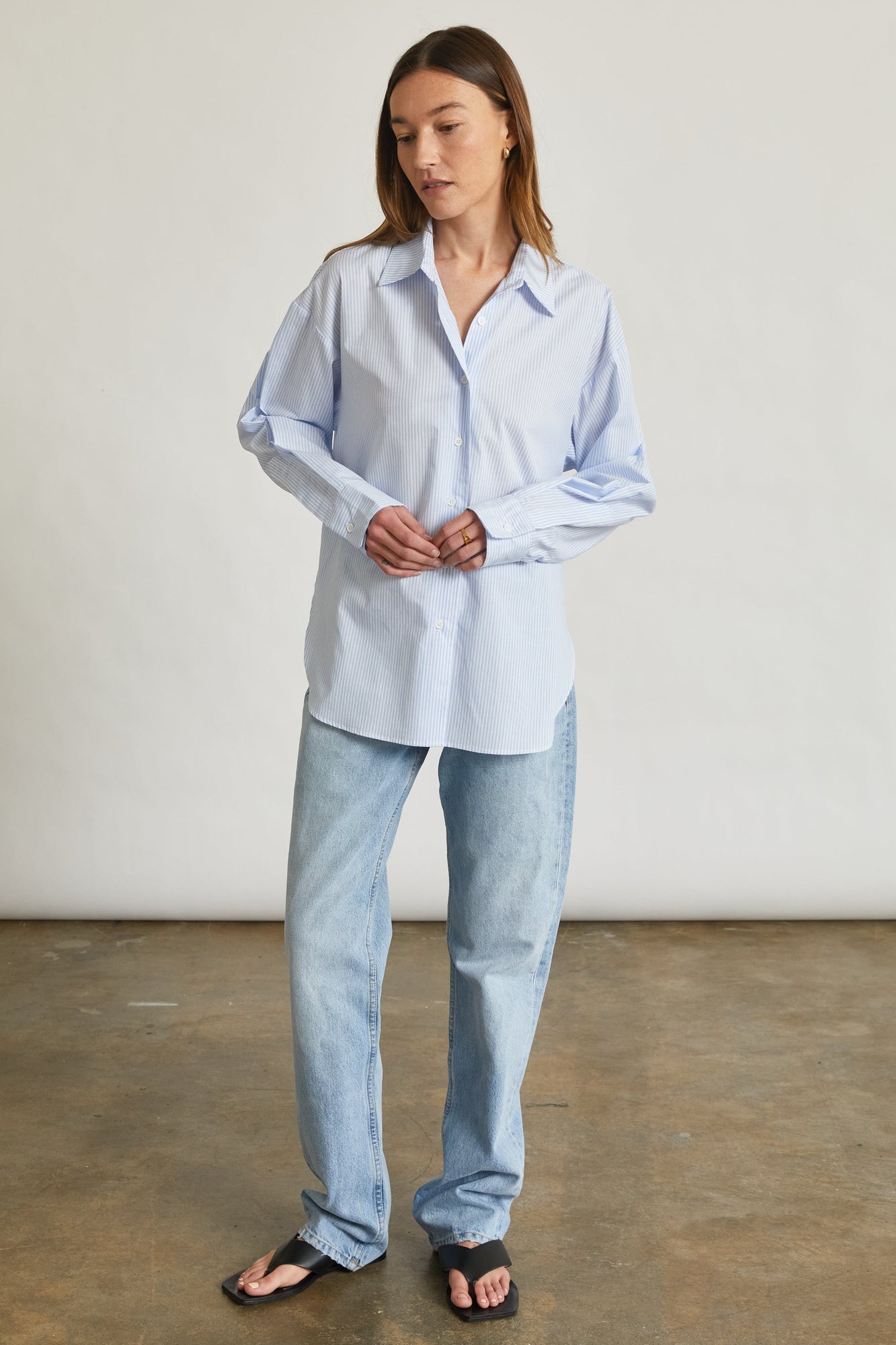 Oversized Long Sleeve Shirt - Almina Concept