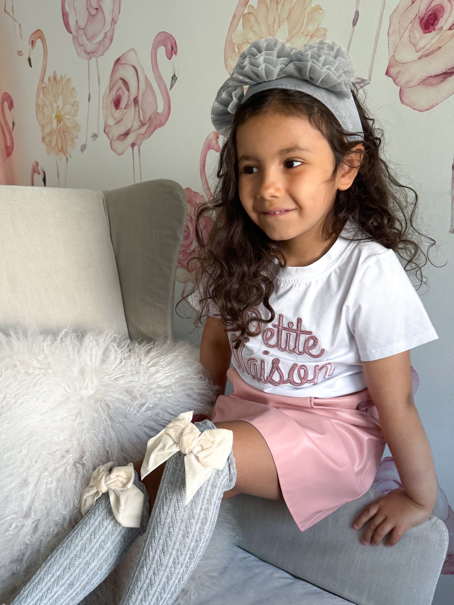 Girl | Francesca Tulle Headband | Grey