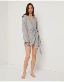 Women | Air Linen Wrap Dress | Grey