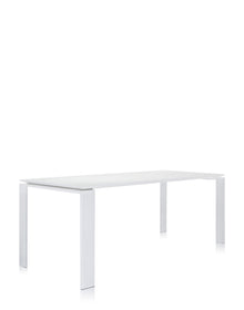 Four Rectangular Dining Table | Single | White/White