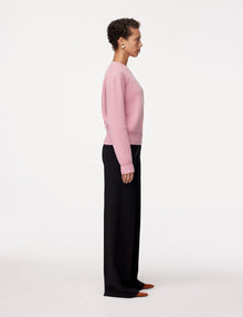 Another Tomorrow Cashmere Ribbed Sweater in Orchid – Cashmere Women's Knitwear