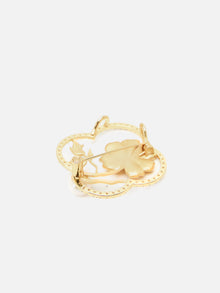 Peony Pearl Brooch | Copper/Zircon/Fresh Water Pearls