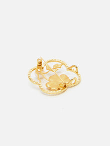 Peony Pearl Brooch | Copper/Zircon/Fresh Water Pearls