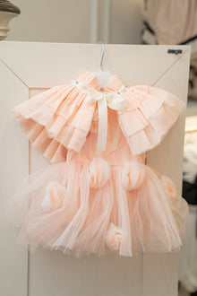 Girl | Sugar Plum Victorian Tulle Cape | Peach