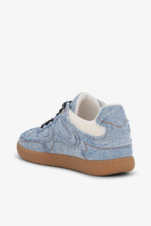 08 Denim Raw Edge Sneakers | Light Blue Vintage