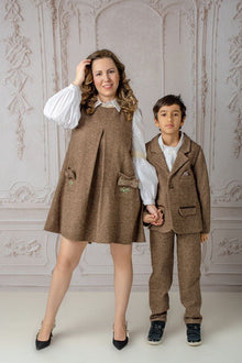 Boy | Herringbone Tweed Jacket | Brown