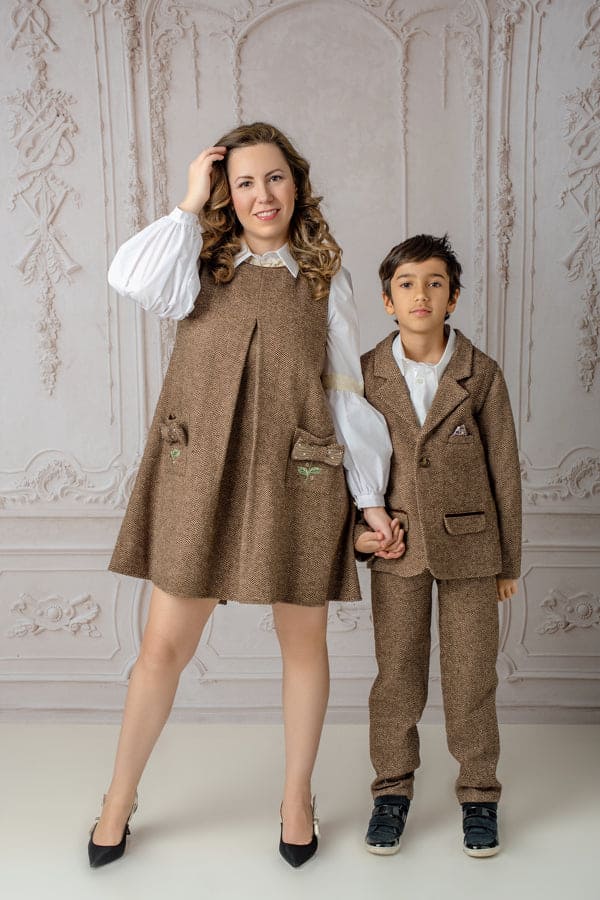 Boy | Herringbone Tweed Jacket | Brown