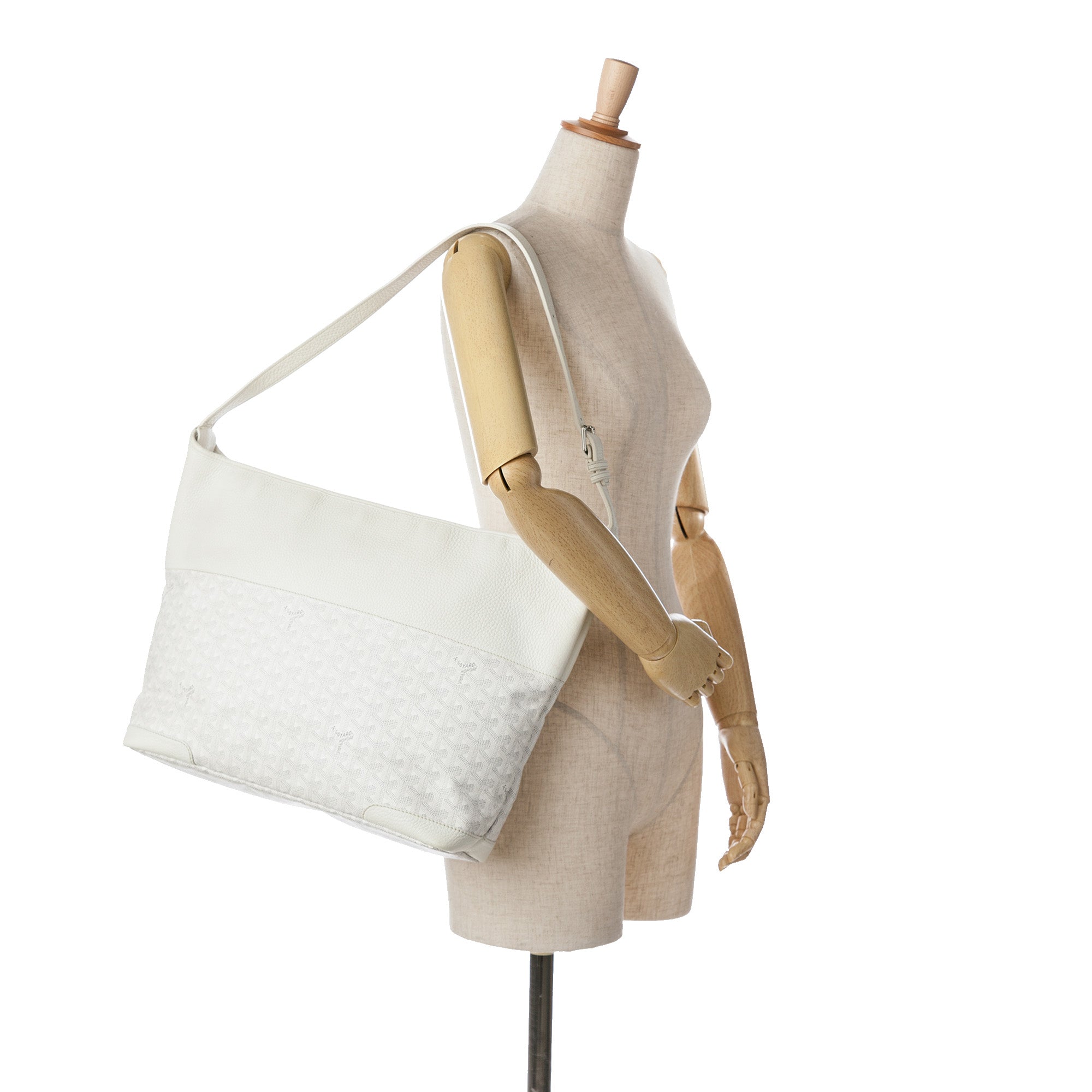 Goyard | Pre-Owned Goyardine Grenadine Hobo | White