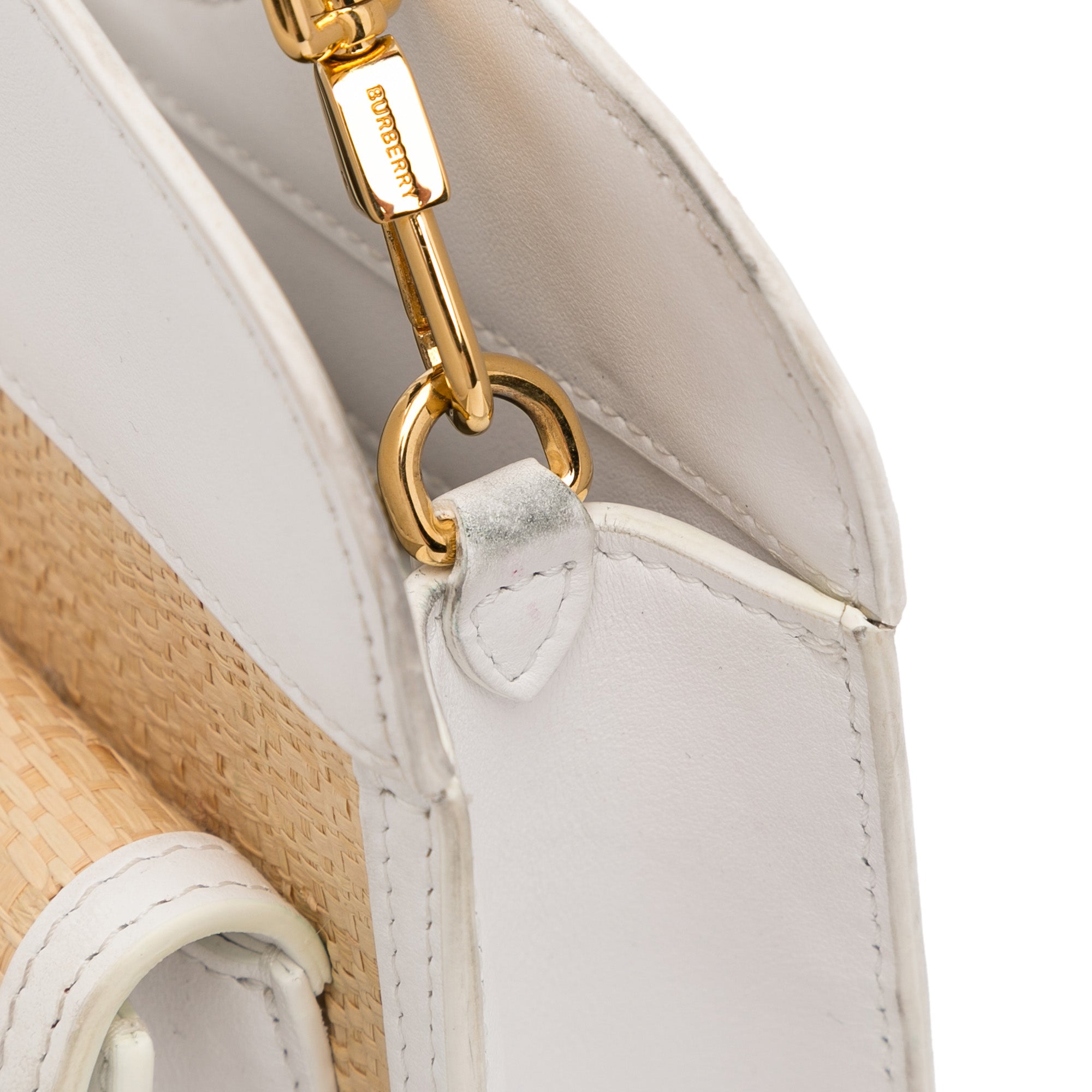 Burberry | Pre-Owned Pocket Raffia Satchel | Brown