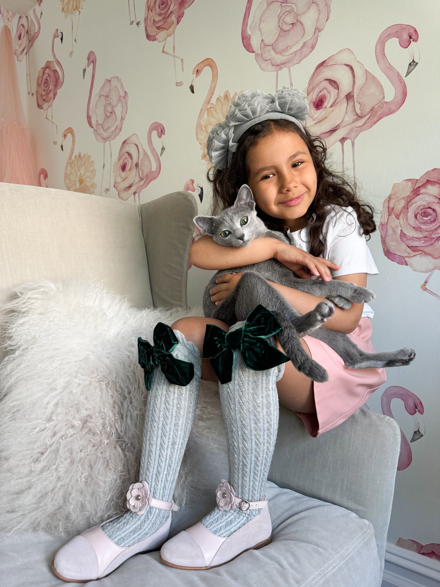 Girl | Francesca Tulle Headband | Grey