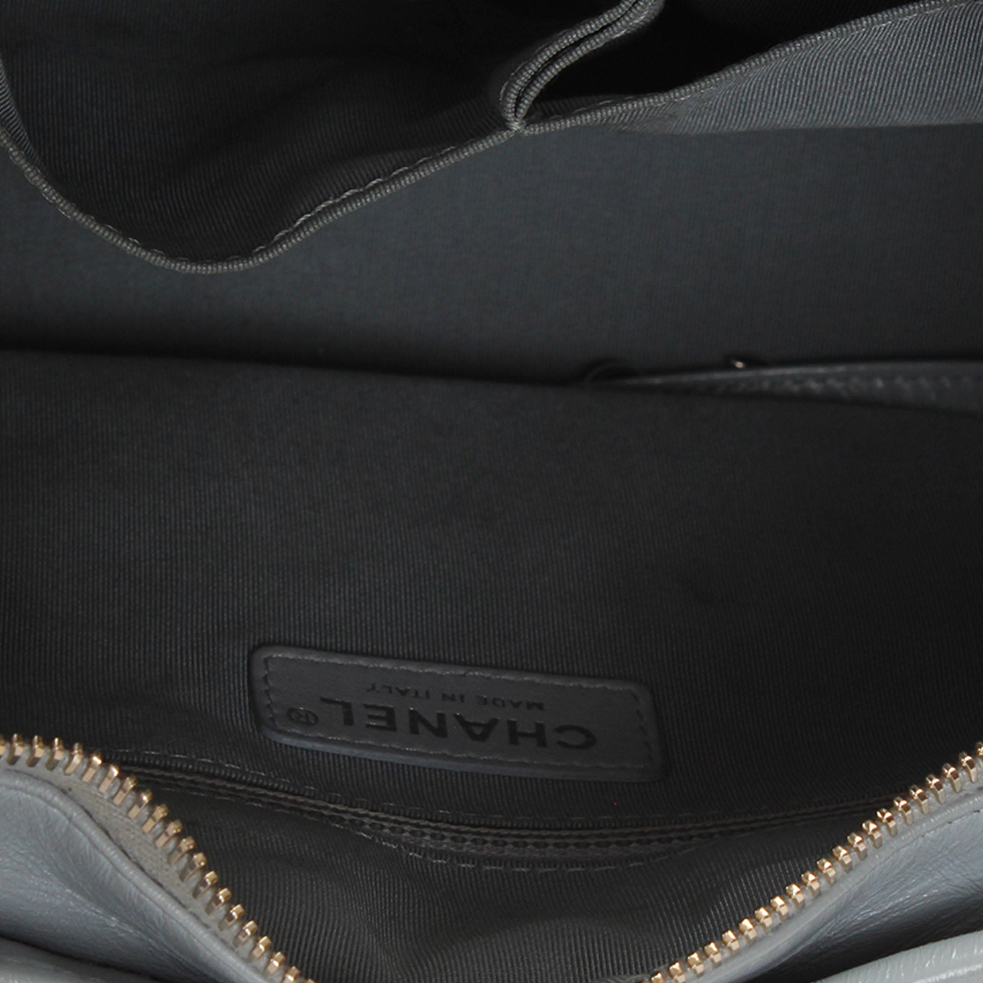 Chanel | Pre-Owned Medium Gabrielle Leather Shoulder Bag | Gray