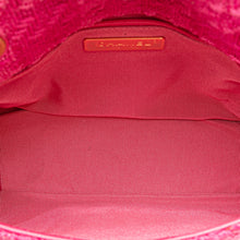 Chanel | Pre-Owned Wool Tweed Giant Logo Flap | Pink/Hot Pink