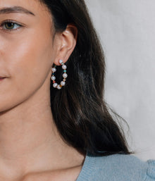 Islaine Freshwater Pearl Hoop Earrings - Loren Hope