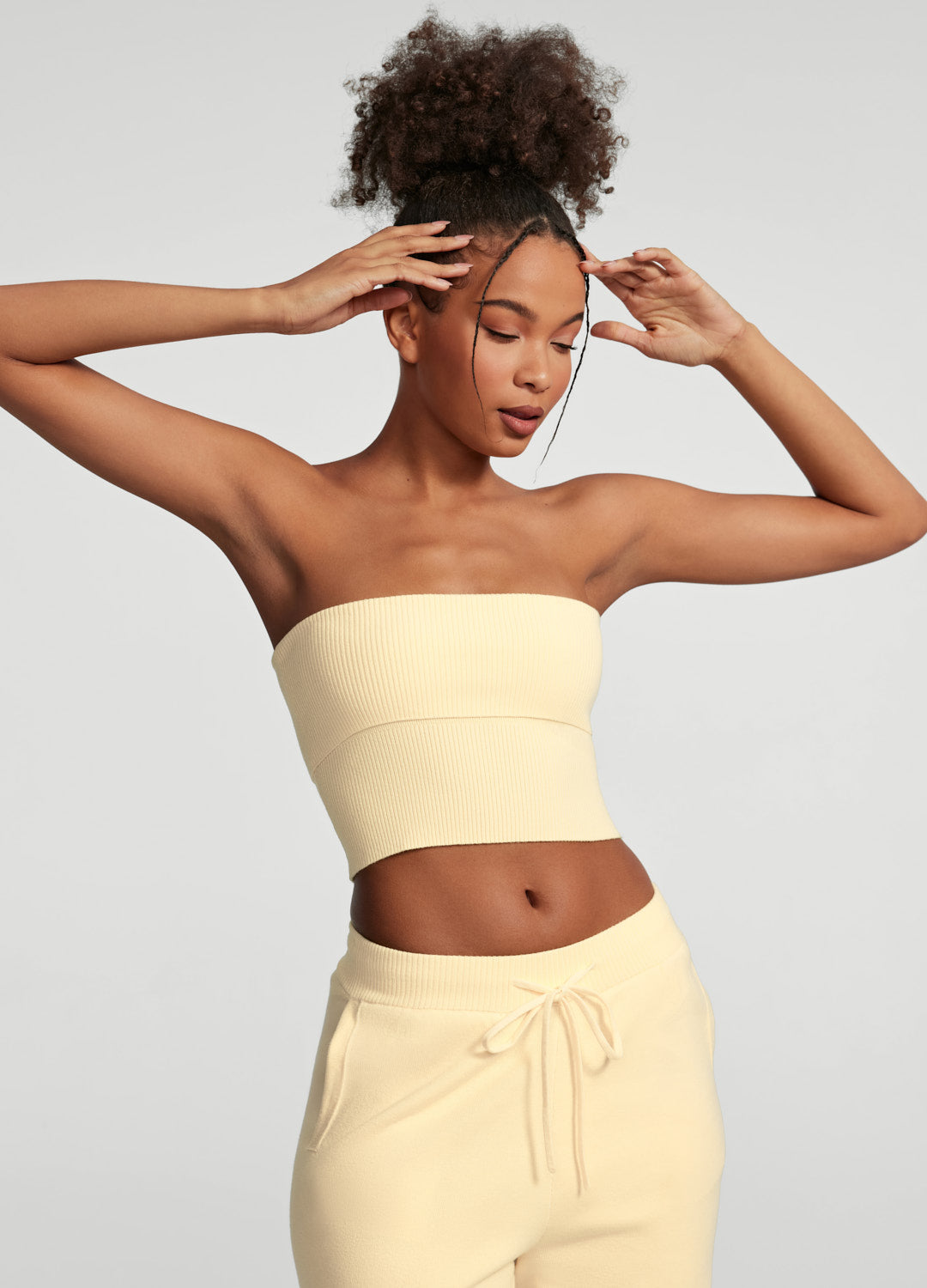 Chunky Knit Crop Top | Lemon Meringue