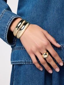 Jalyn Cuff Bracelet | 14K Gold on Brass
