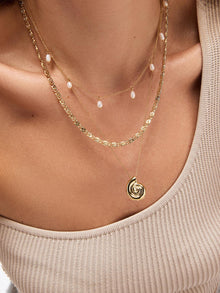 Ariel Shell Pendant Necklace | 14K Gold on Brass