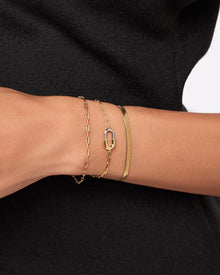 Blake Charm Bracelet | 14K Gold on Brass/Rhodium on Brass