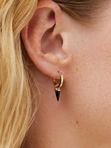 Earring Charms | 14K Gold on Brass | Onyx