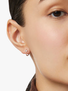 Cassie Hoop Earrings | 14K Gold on Sterling Silver | Cubic Zirconia