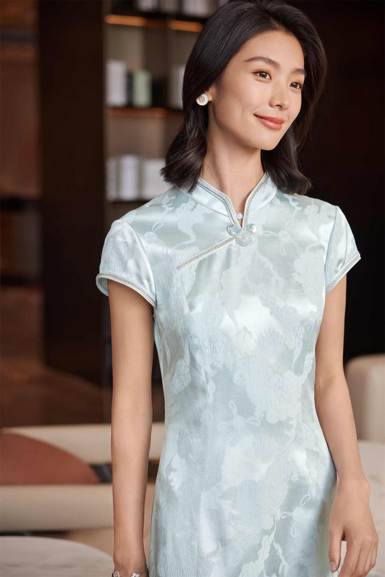 Chinese-style Dress | Blue