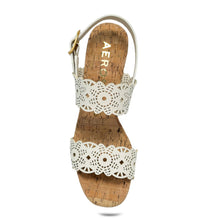 Glen Sandal Heel | Beige Bisque Perf Faux Nubuck