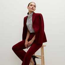 Front image of a woman wearing the Lise top in multicolor