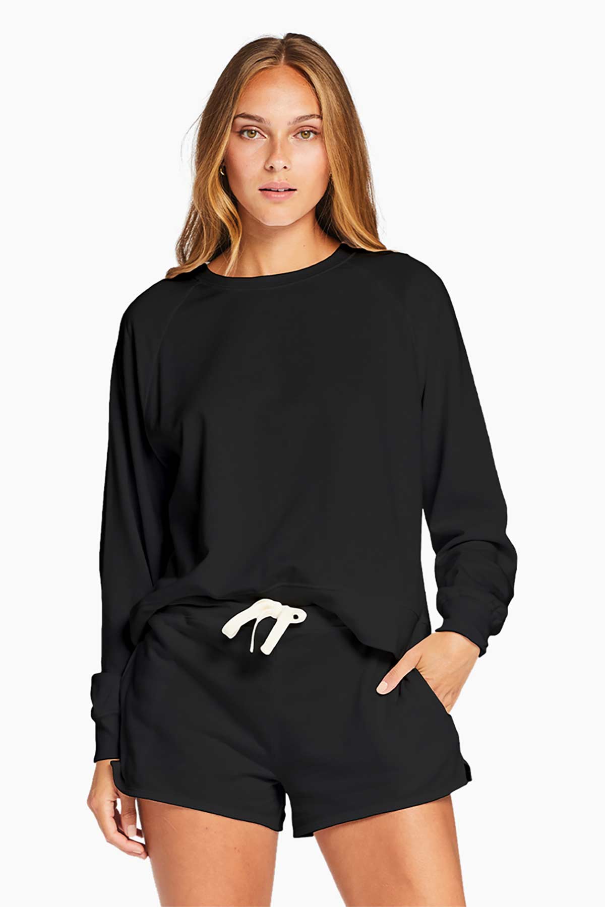 Cora Organic Cotton Crewneck | Black EcoSoft