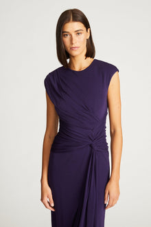Halston | Giovanna Gown In Matte Jersey | Aubergine