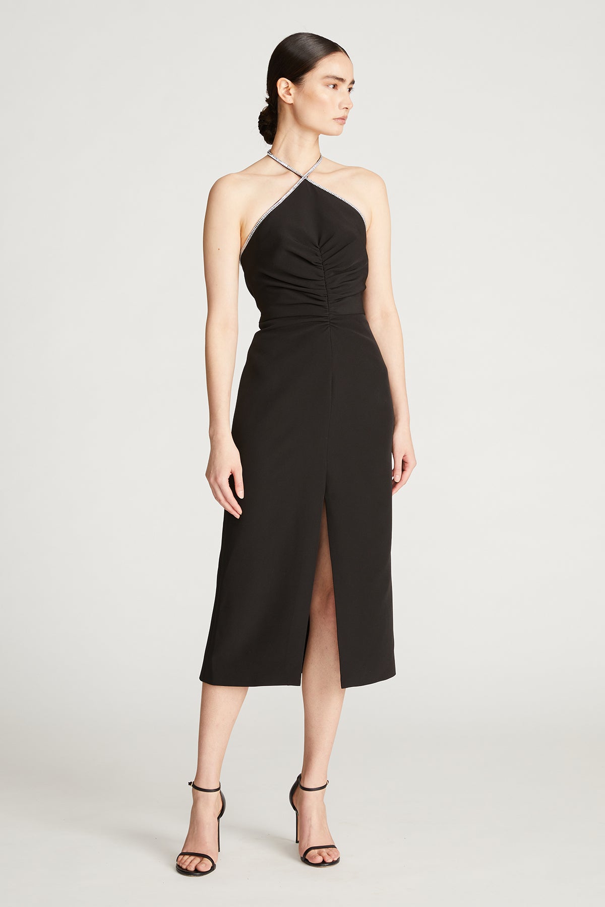 Halston | Piper Dress With Crystal Trim | Black