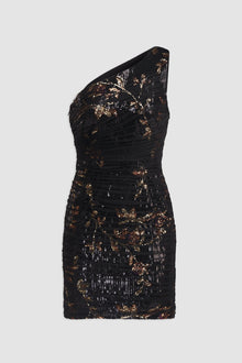 Halston | Sharon Dress In Sequin & Tulle | D. Floral Multi