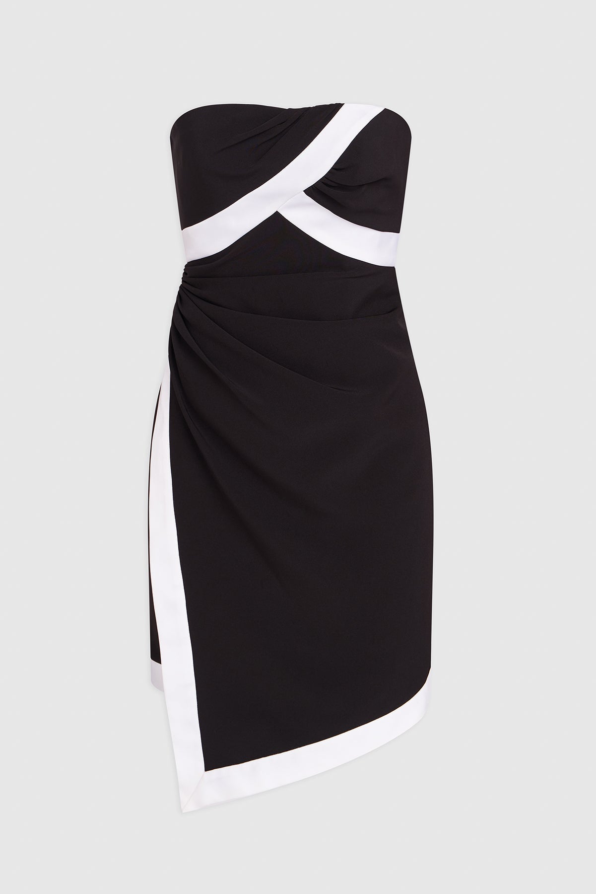 Halston | Lanie Dress In Crepe | Black/ White