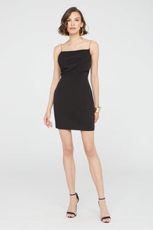 Halston | Lavinia Dress In Stretch Crepe | Black