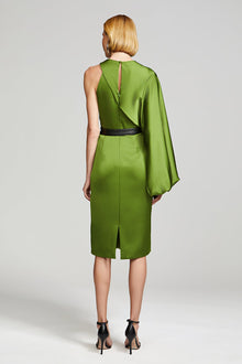 Halston | Christa Dress In Satin | Mojito