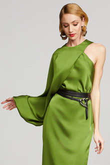 Halston | Christa Dress In Satin | Mojito