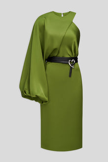 Halston | Christa Dress In Satin | Mojito