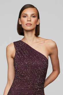 Halston | Rafelle Long Dress | Black Raspberry