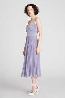 Halston | Evelia Dress In Shimmer Jersey | Amethyst