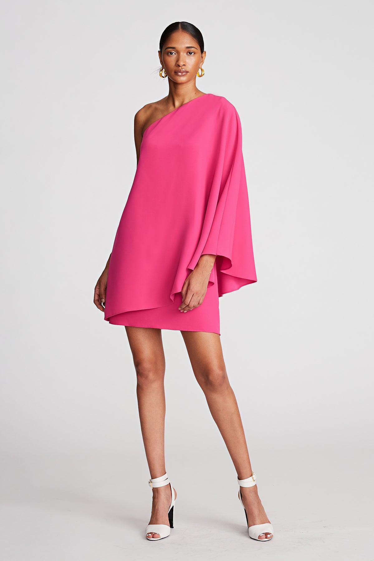 Halston | Melina Dress In Stretch Crepe | Magenta