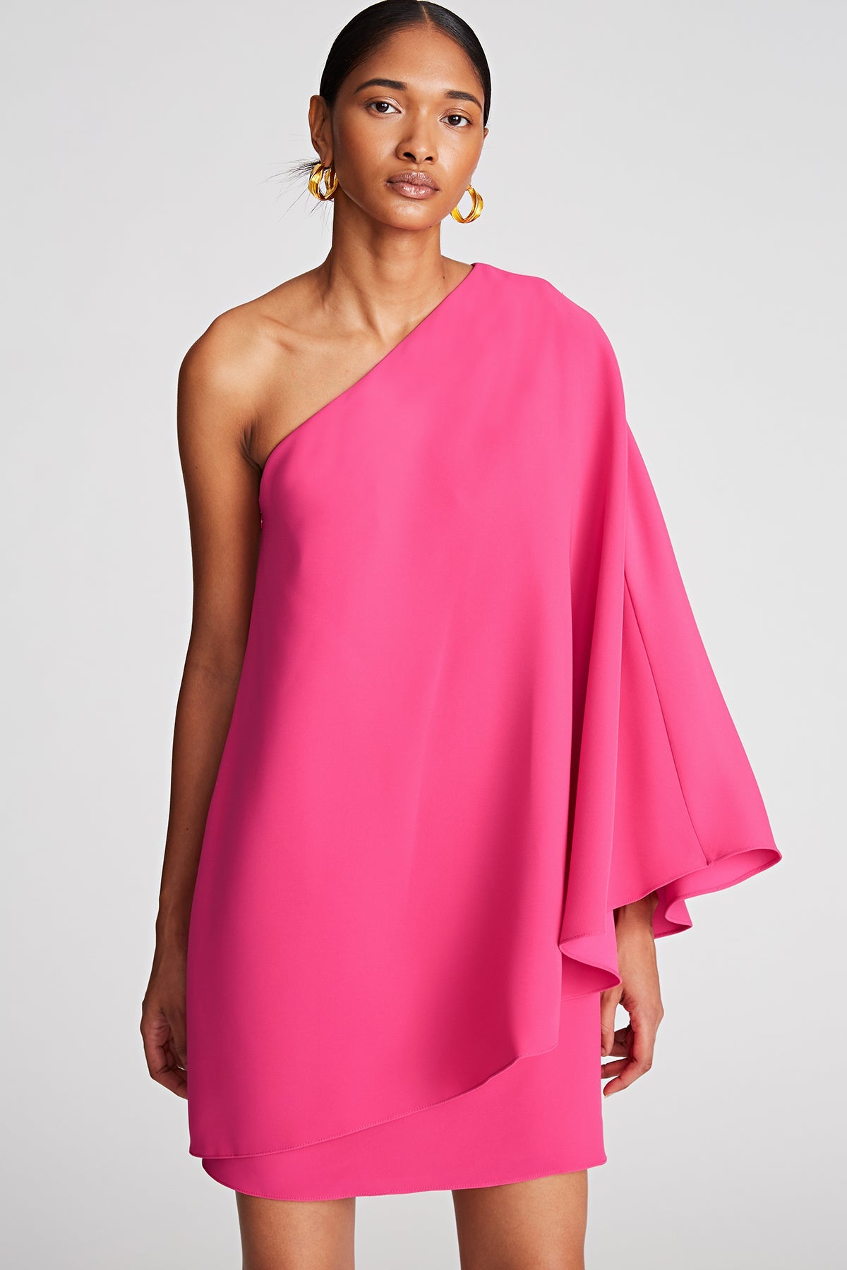 Halston | Melina Dress In Stretch Crepe | Magenta