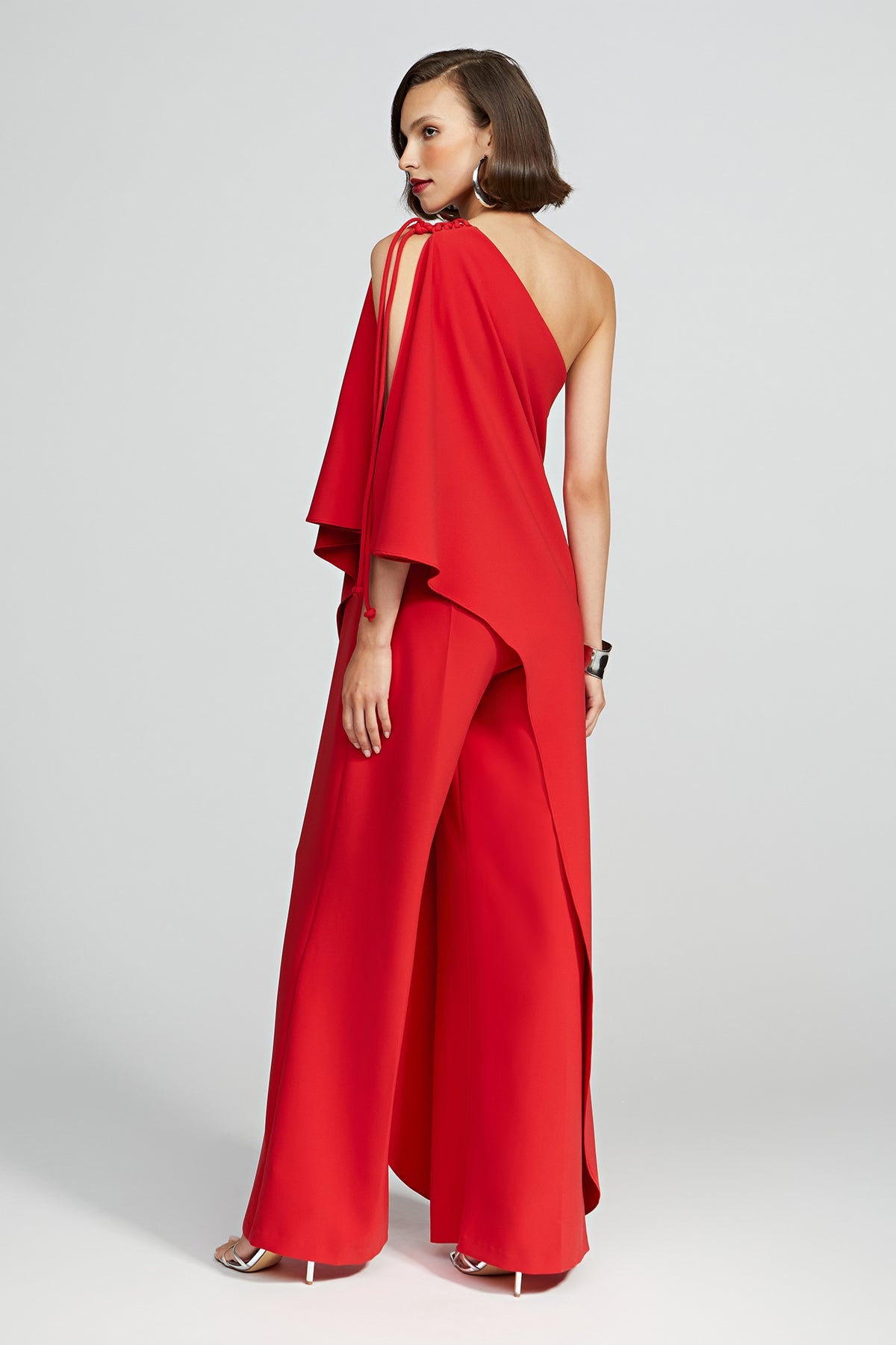 Halston | Ignacia Jumpsuit In Luxe Crepe | Flame
