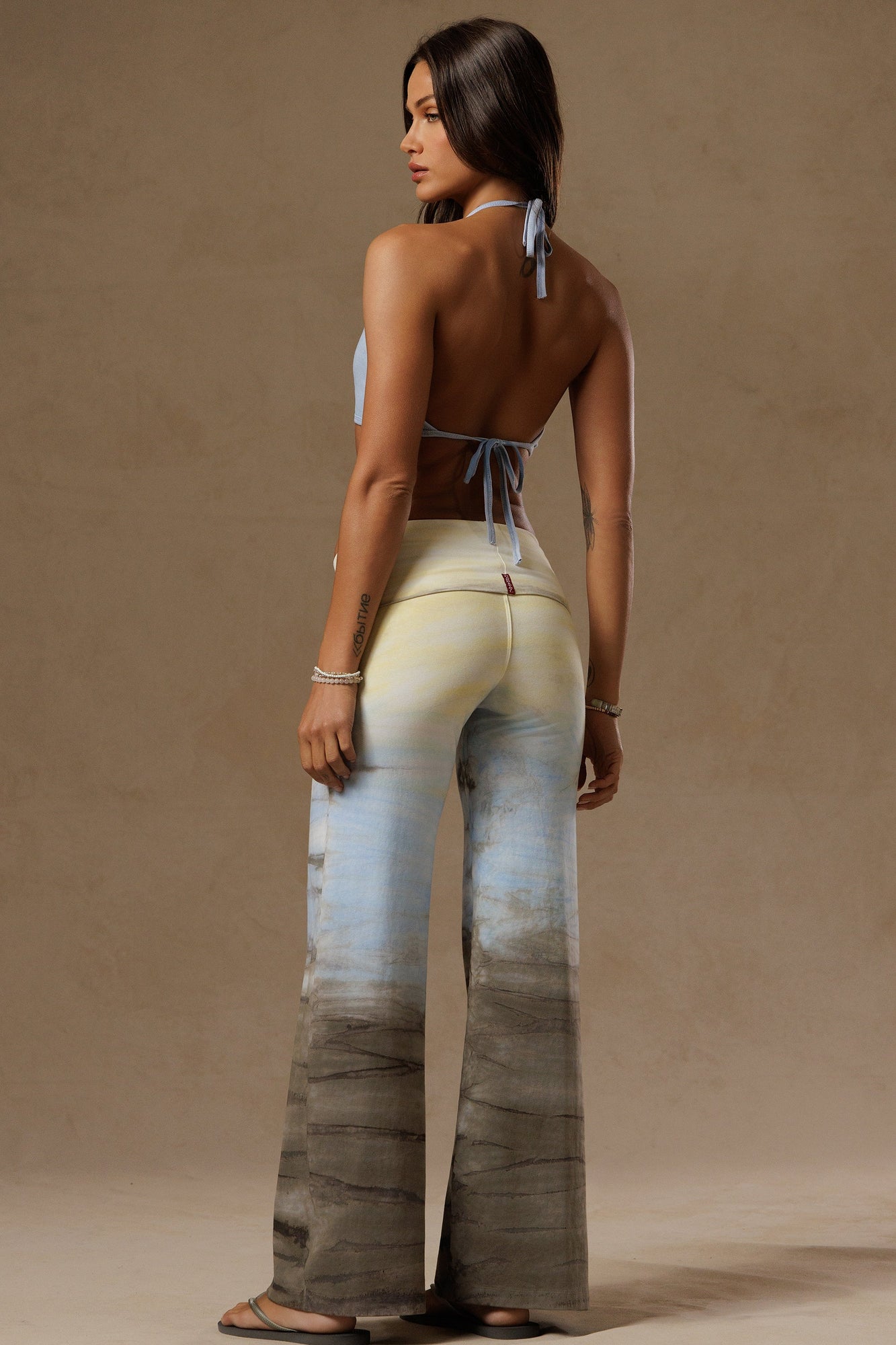Women | Vintage Halter Bra | Sky Blue Mineral Wash