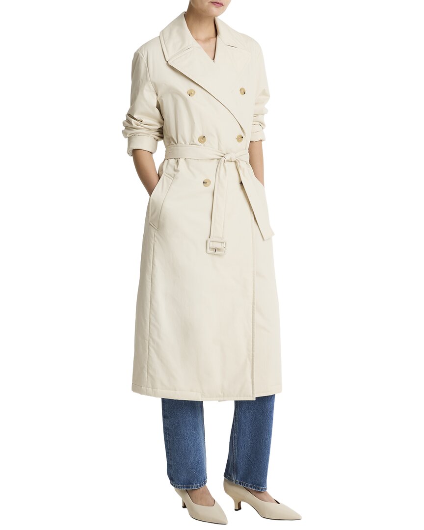 Vince | Womens | Padded Long Coat | White