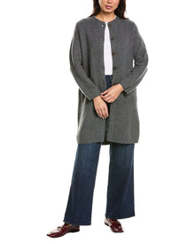 Vince | Womens | Easy Wool-Blend Car Coat | Grey