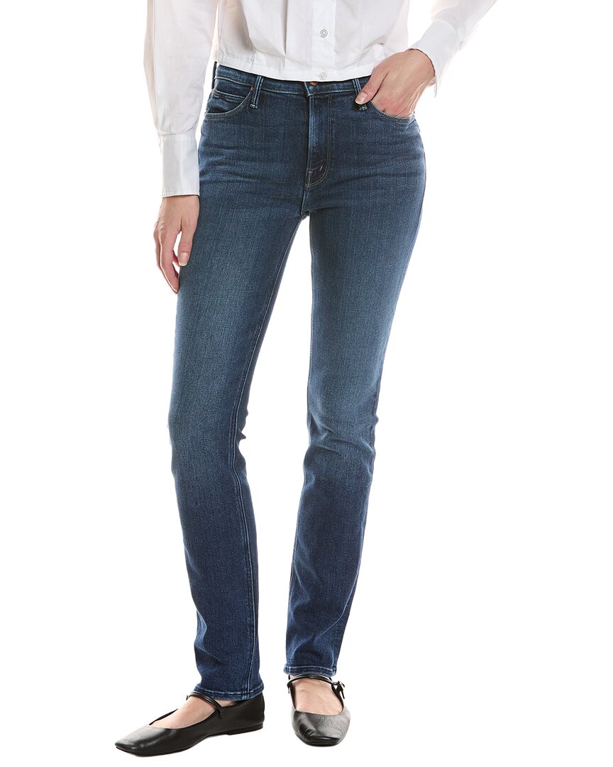 MOTHER | Womens | The Mid-Rise Dazzler Skimp One Last Shot Straight Jean | Blue