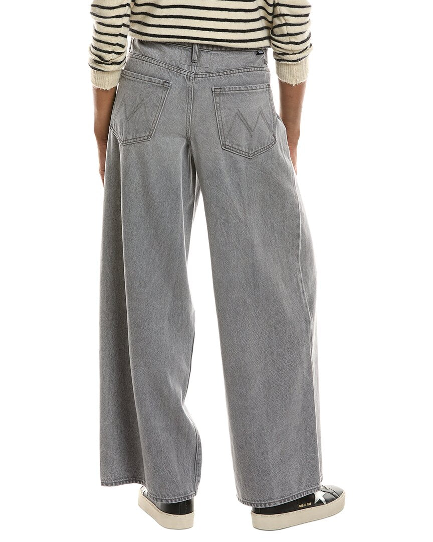 MOTHER | Womens | The Rigatoni Sneak On The Half Shell Wide Leg Jean | Gray